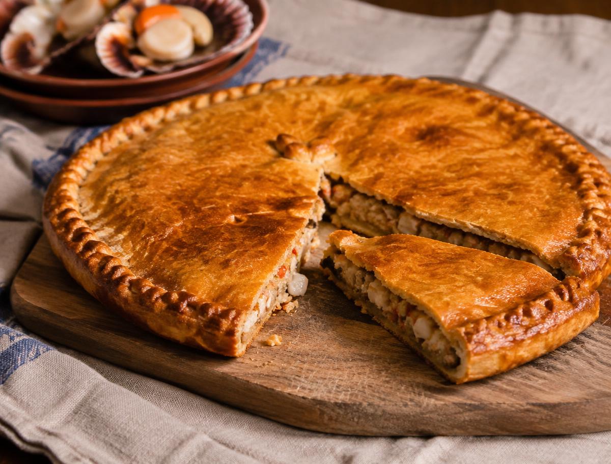 Empanada gallega de zamburiñas